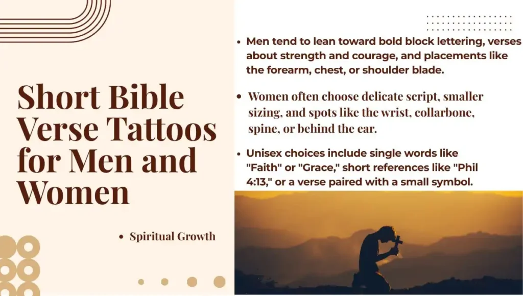 Short Bible Verse Tattoos for Men and Women