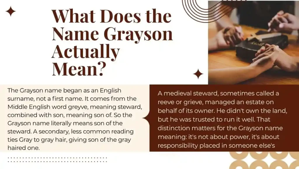 What Does the Name Grayson Actually Mean?