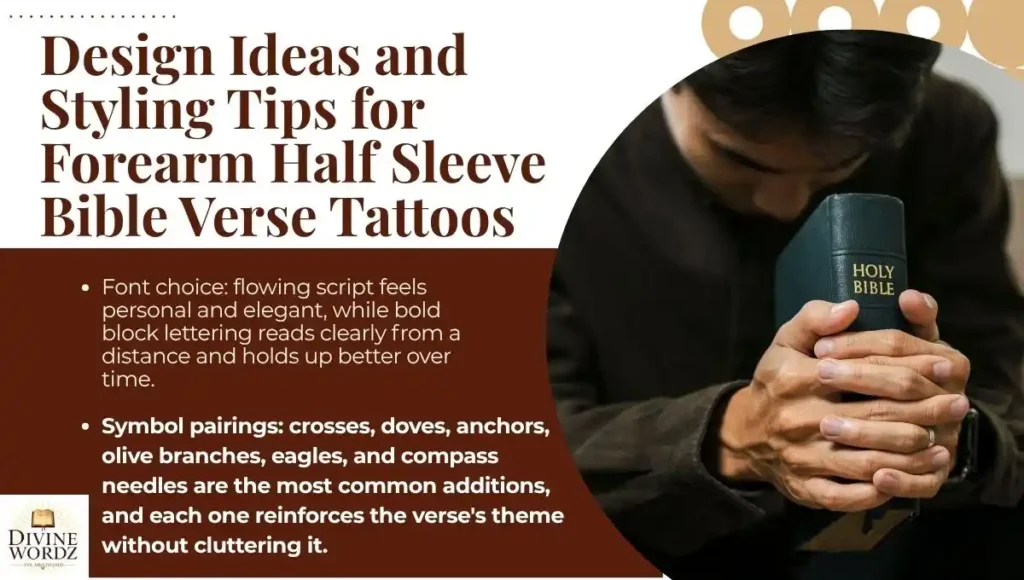 Design Ideas and Styling Tips for Forearm Half Sleeve Bible Verse Tattoos