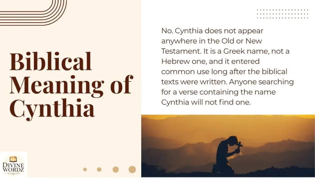 Biblical Meaning of Cynthia