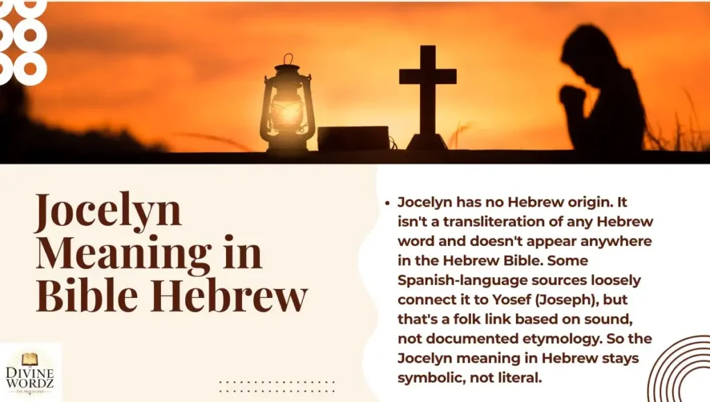 Jocelyn Meaning in Bible Hebrew