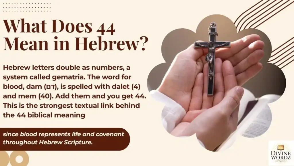 What Does 44 Mean in Hebrew?