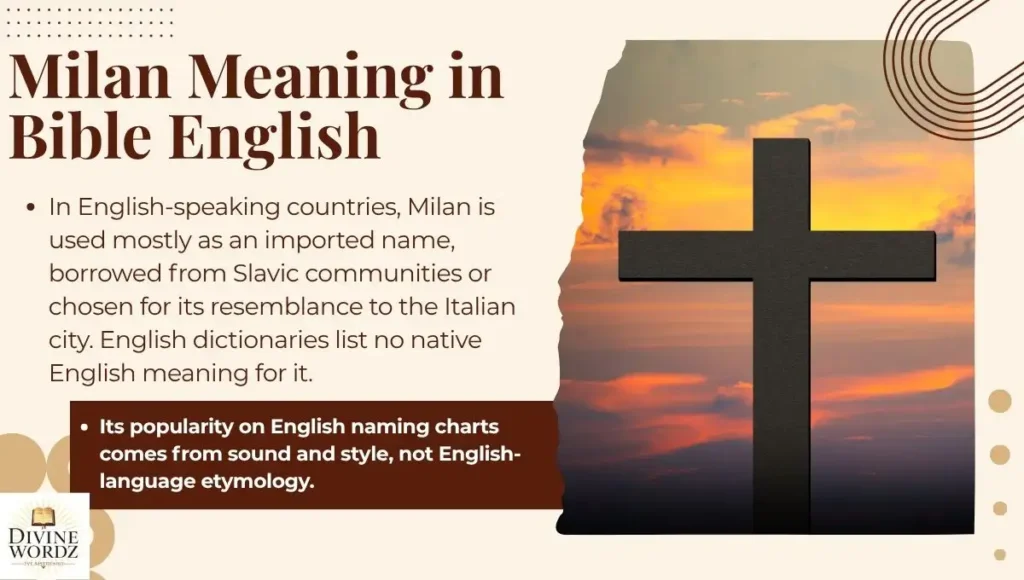 Milan Meaning in Bible English