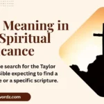 Taylor Meaning in Bible: Spiritual Significance, Symbolism, and Biblical Perspective 2026