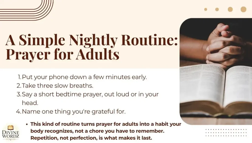 A Simple Nightly Routine: Prayer for Adults