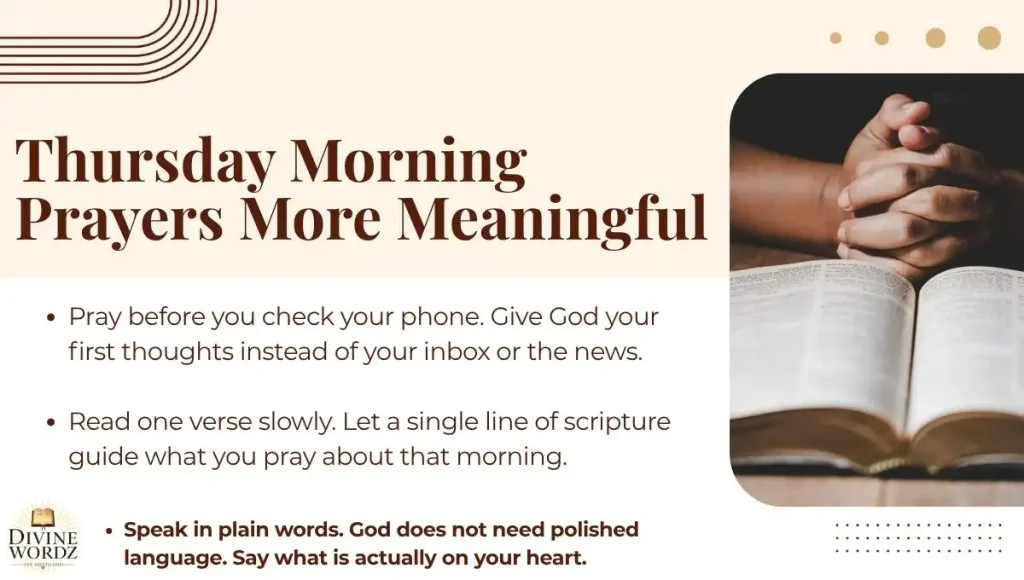 How to Make Your Thursday Morning Prayers More Meaningful
