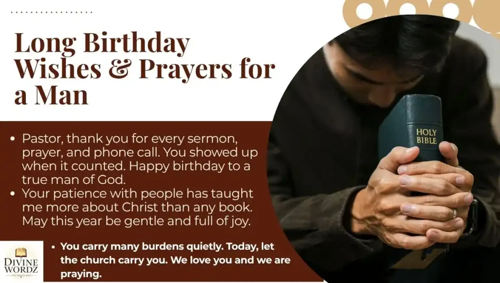 Long Birthday Wishes & Prayers for a Man of God