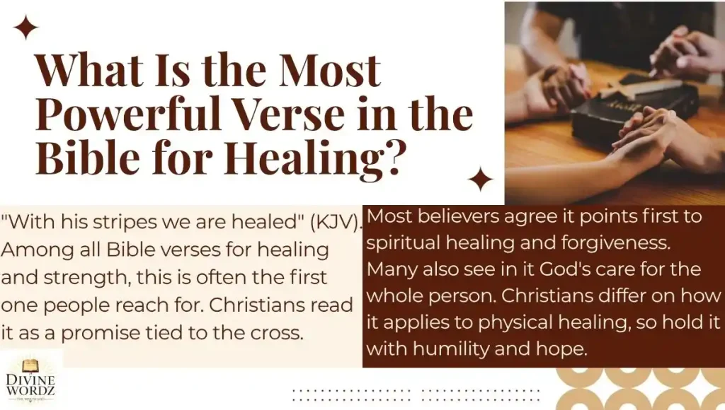 What Is the Most Powerful Verse in the Bible for Healing?